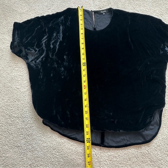 Madewell Black Velvet Blouse Size XL - Picture 3 of 5